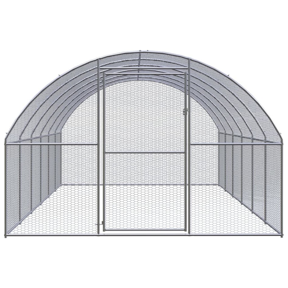 Gallinero de exterior de acero galvanizado 3x6x2