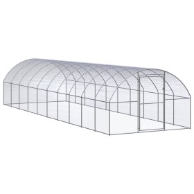 Gallinero de exterior de acero galvanizado 3x10x2