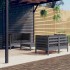 Muebles de jardín 5 pzas con cojines antracita madera de