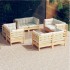 Muebles de jardín 8 piezas cojines madera de pino color