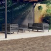 Muebles de jardín 6 pzas con cojines antracita madera de pino