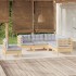 Juego de muebles de jardín 5 pzas y cojines madera de