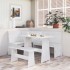 Juego de comedor REINE 3 pzas madera maciza de pino