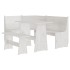 Juego de comedor REINE 3 pzas madera maciza de pino