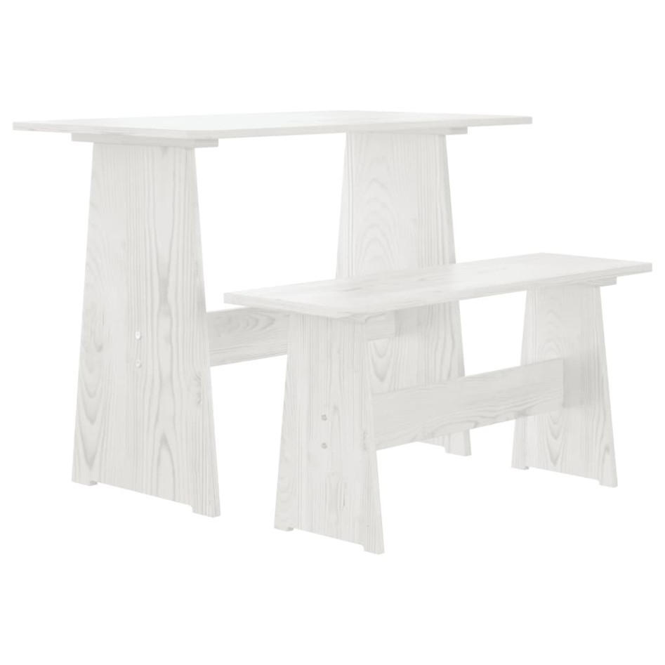 Juego de comedor REINE 3 pzas madera maciza de pino