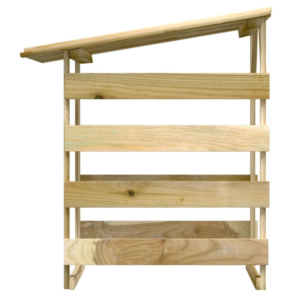 Pérgolas con techo 2 uds madera pino impregnada 100x90x100