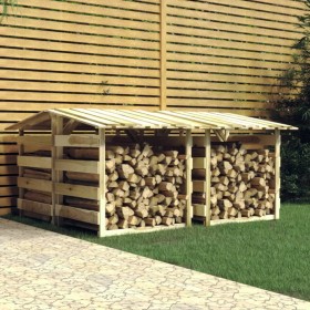Pérgolas con techo 4 uds madera pino impregnada 100x90x100