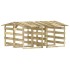 Pérgolas con techo 4 uds madera pino impregnada 100x90x100