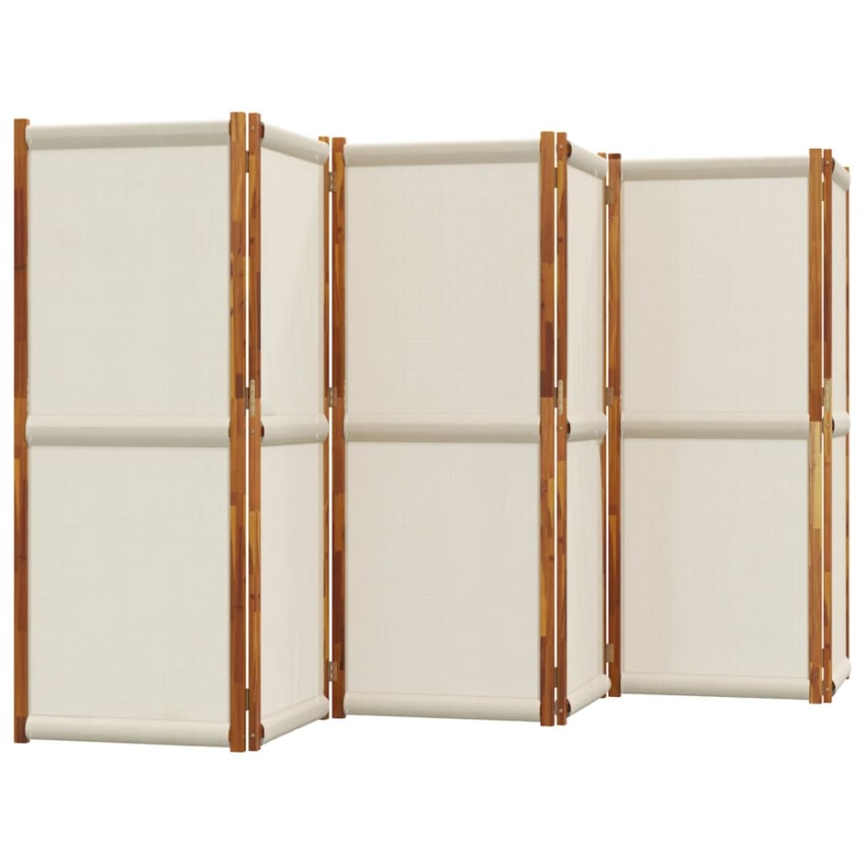 Biombo divisor de 6 paneles gris claro 420x180