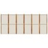 Biombo divisor de 6 paneles gris claro 420x180