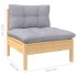 Juego de muebles de jardín 6 pzas y cojines madera de