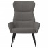 Sillón de relax con reposapiés tela gris