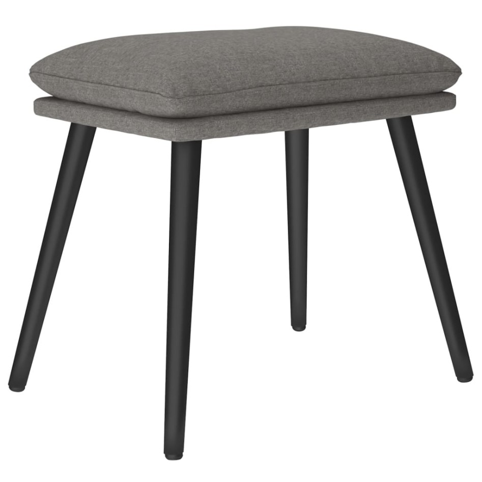 Sillón de relax con reposapiés tela gris