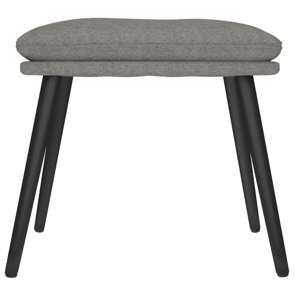 Sillón de relax con reposapiés tela gris