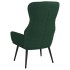 Sillón de relax con reposapiés tela verde