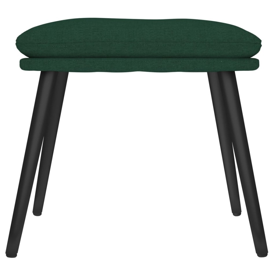 Sillón de relax con reposapiés tela verde