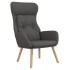 Sillón de relax con taburete tela gris