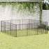 Corralito para perros con 12 paneles acero galvanizado