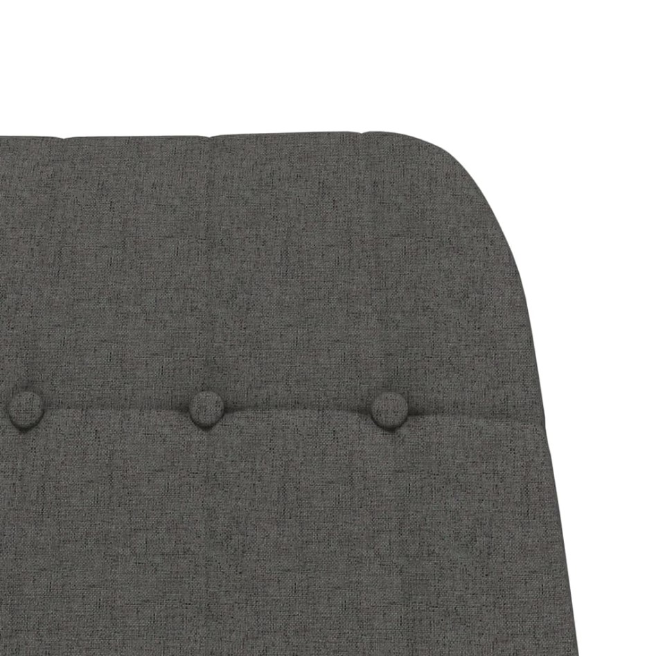 Sillón mecedora con taburete tela gris