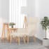 Sillón de relax con taburete terciopelo blanco