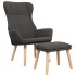 Sillón de relax con taburete tela gris