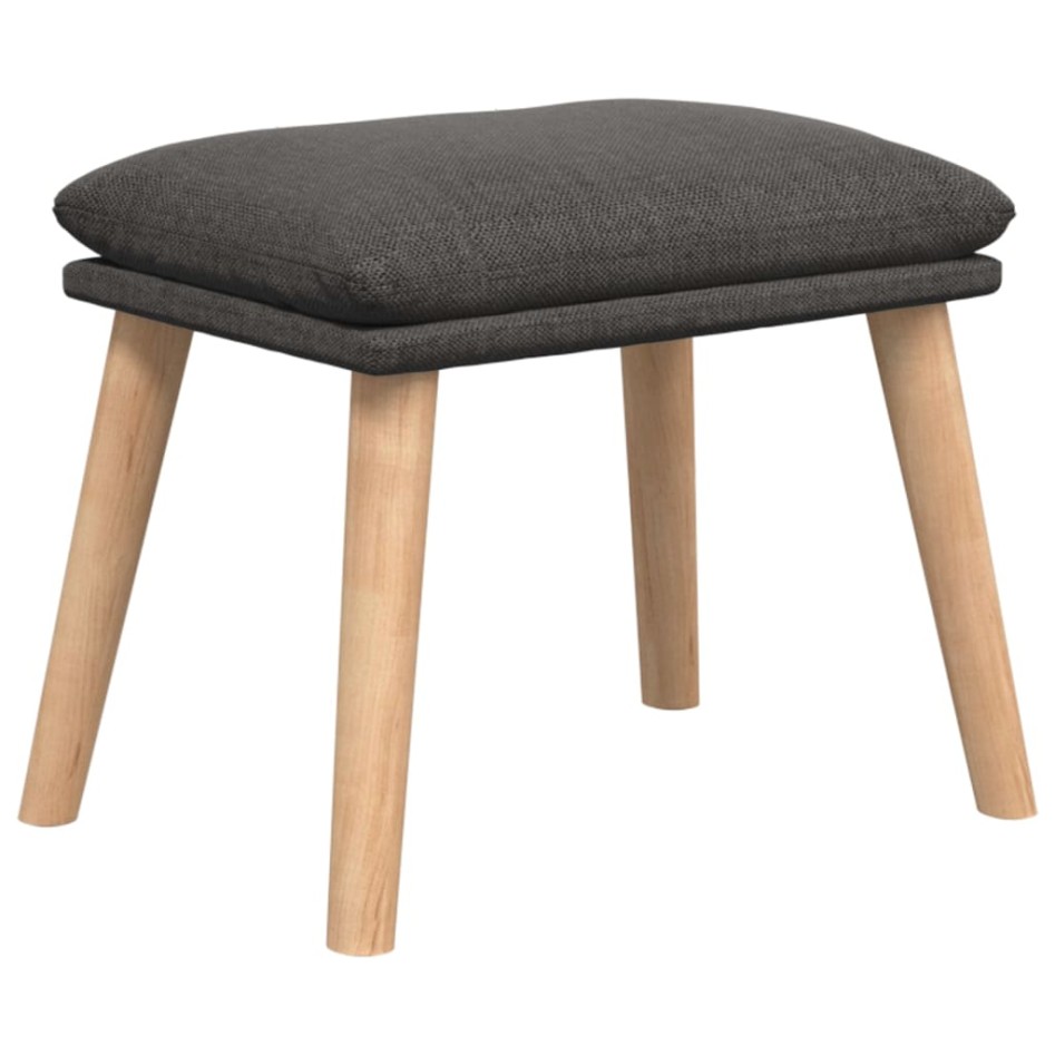 Sillón de relax con taburete tela gris