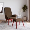 Sillón de relax con taburete tela marrón