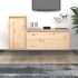 Muebles para TV 2 piezas madera maciza de