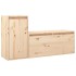 Muebles para TV 2 piezas madera maciza de
