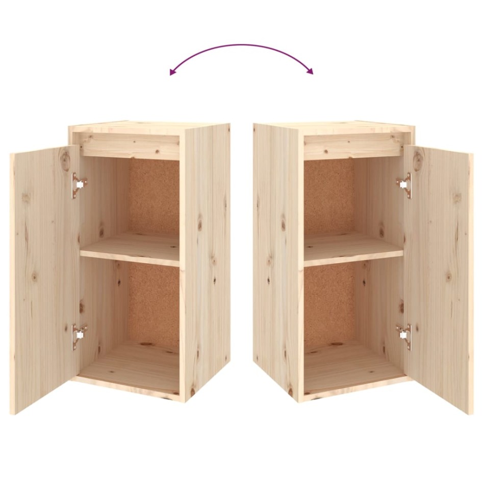 Muebles para TV 2 piezas madera maciza de