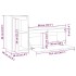 Muebles para TV 2 piezas madera maciza de
