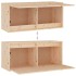 Conjunto de muebles de TV 5 piezas madera maciza de