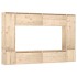 Muebles para TV 8 piezas madera maciza de