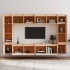 Muebles para TV 8 piezas madera maciza de