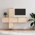 Muebles para TV 5 piezas madera maciza de