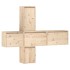 Muebles para TV 5 piezas madera maciza de
