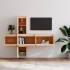 Muebles para TV 5 piezas madera maciza de