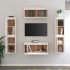Muebles para TV 6 piezas madera maciza de pino