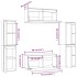 Muebles para TV 6 piezas madera maciza de pino