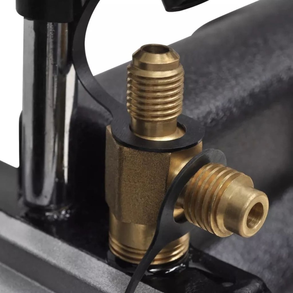 Bomba de vacío set de manómetros 4 vías para aire