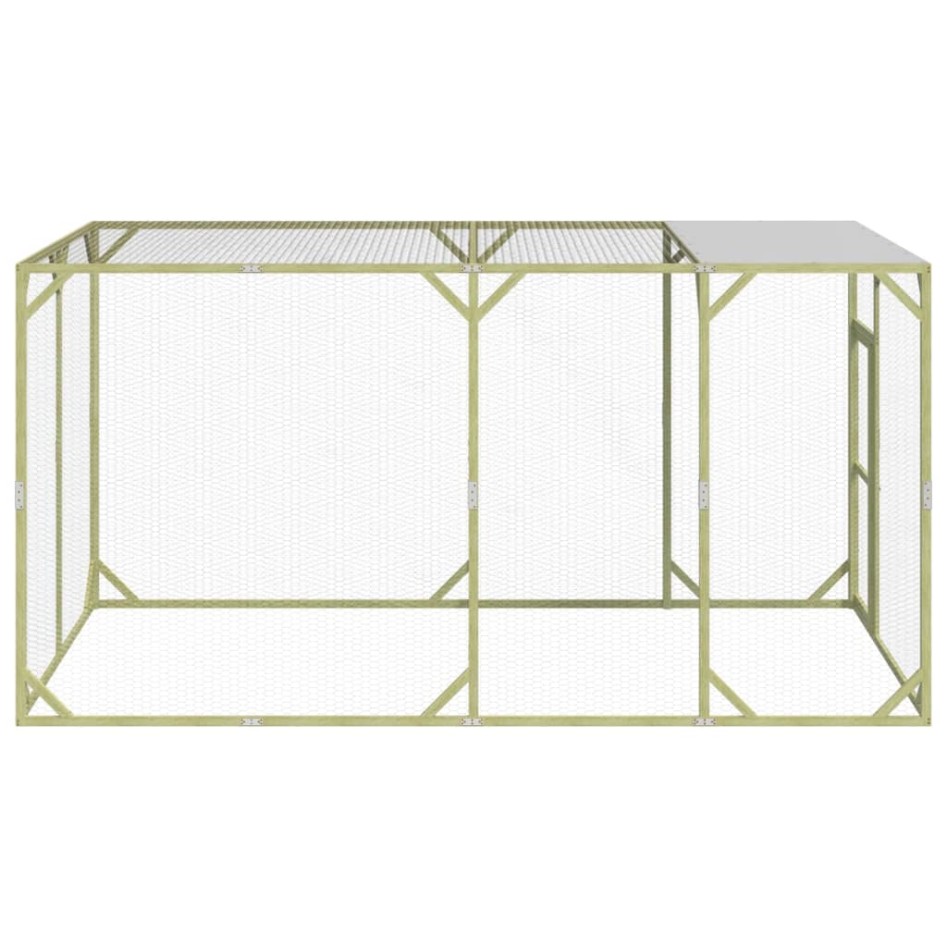 Gallinero madera maciza de pino impregnada 200x400x200