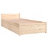 Estructura de cama individual con cajones 75x190
