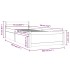 Estructura de cama individual con cajones 75x190