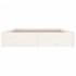 Estructura de cama con cajones doble blanco 135x190