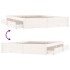 Estructura de cama con cajones doble blanco 135x190