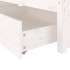 Estructura de cama con cajones doble blanco 135x190