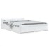 Estructura de cama con cajones blanco 140x200