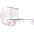 Estructura de cama de matrimonio madera maciza 135x190