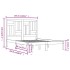 Estructura de cama sin colchón madera maciza de pino 160x200