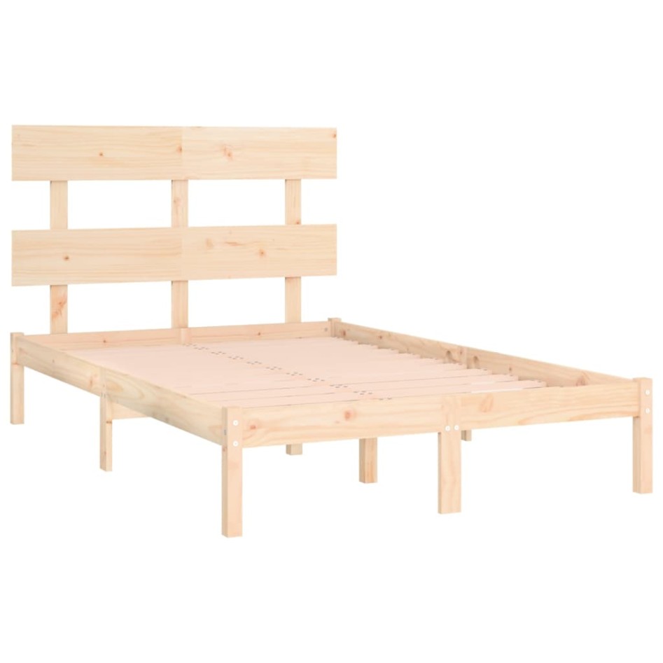 Estructura de cama madera maciza 120x190